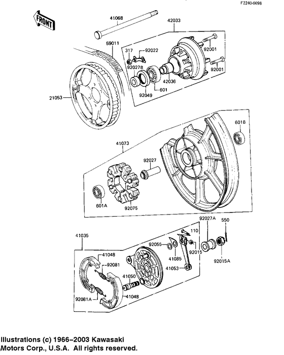 Rear wheel/hub/brake/belt
