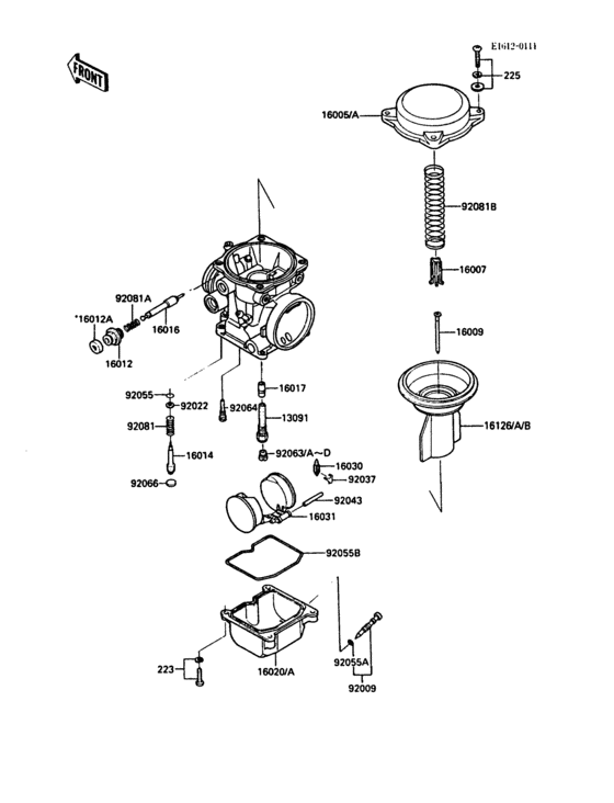 ZG1000 Carburetor parts(1 / 2)