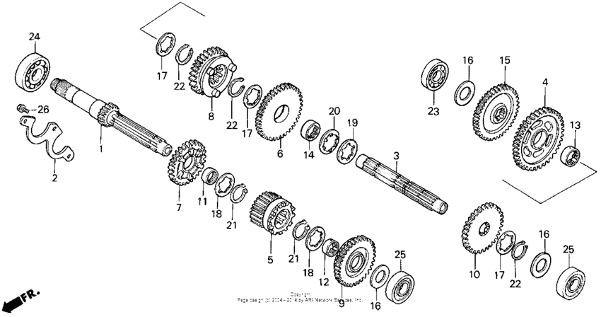 Vt1100c transmission 95-96