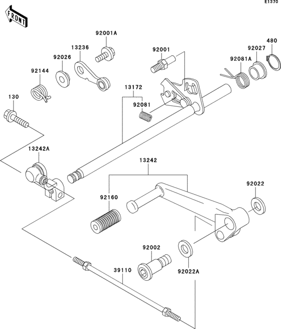 ZX600 Механизм переключения передач