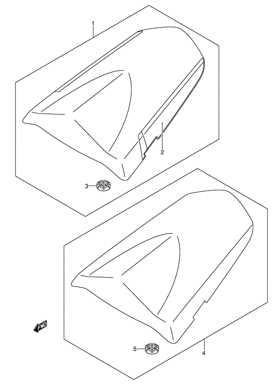 GSX-R1000 Seat tail box