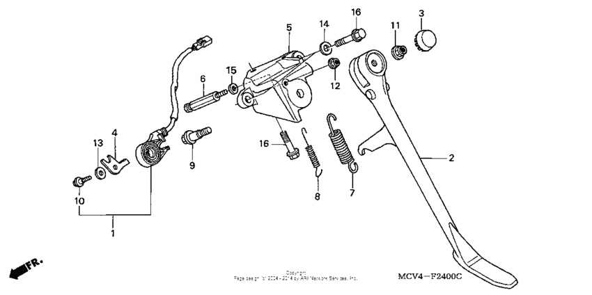 VTX1800R2 Подножка