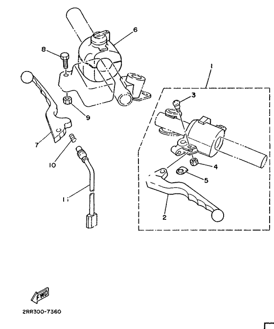 Handle switch. lever