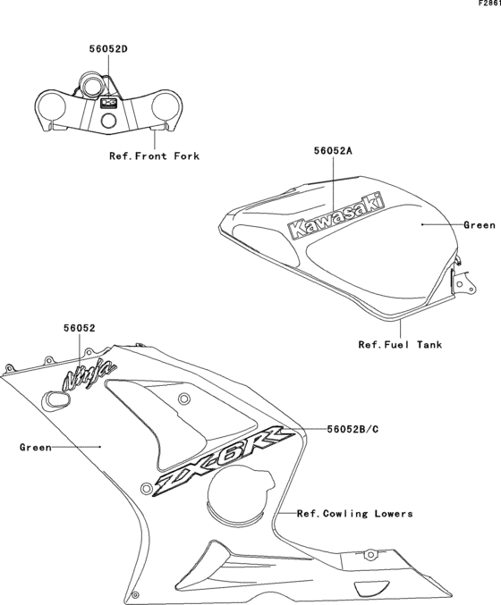ZX600 Наклейки