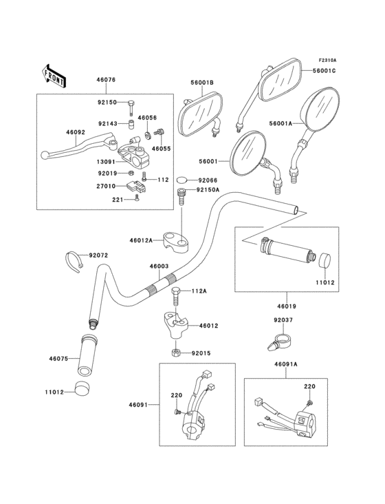 Handlebar(vn800-a3/a3a/a4)