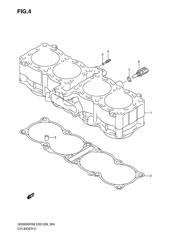 GSX650F Цилиндр
