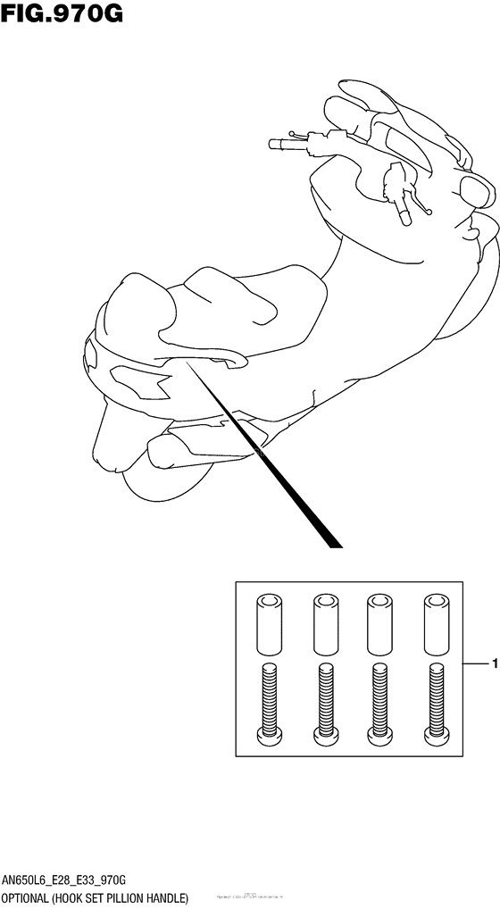 AN650 Optional (Hook Set Pillion Handle)
