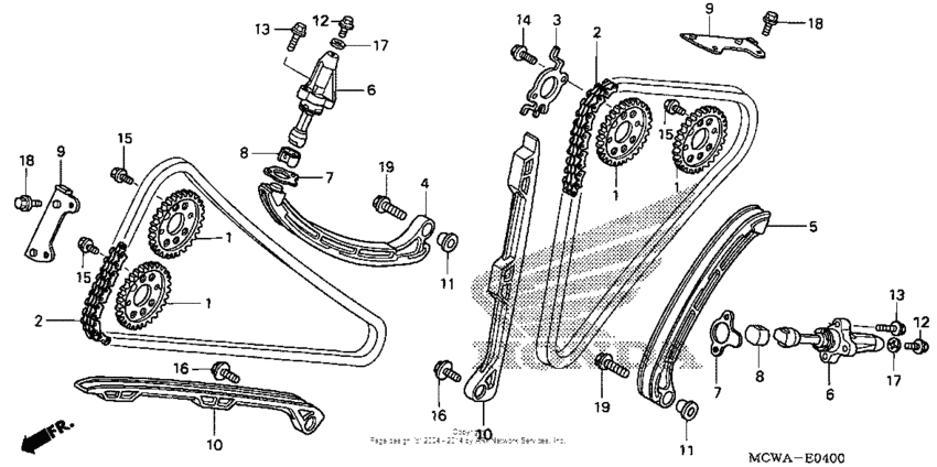 Cam chain + tensioner