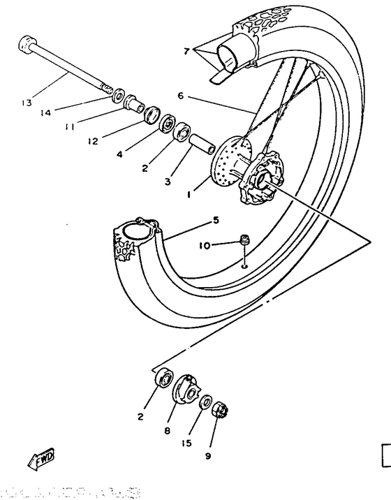 DT125 Переднее колесо