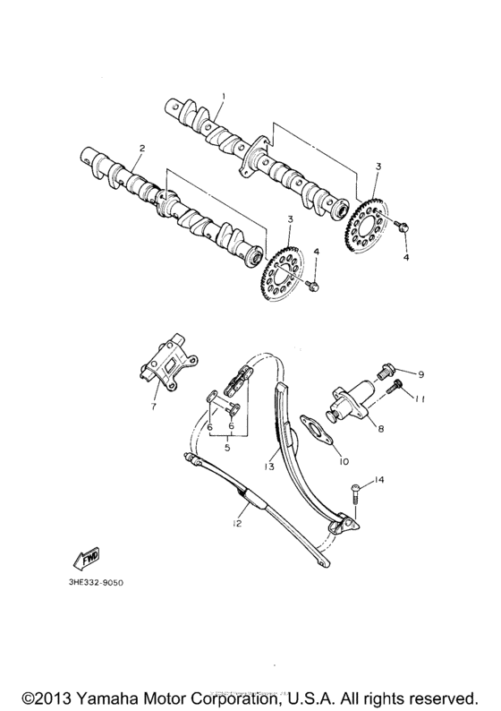 FZR600RE Цепь механизма газораспределения