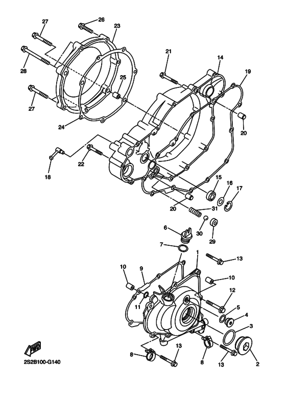  Crankcase cover ass`y  (v