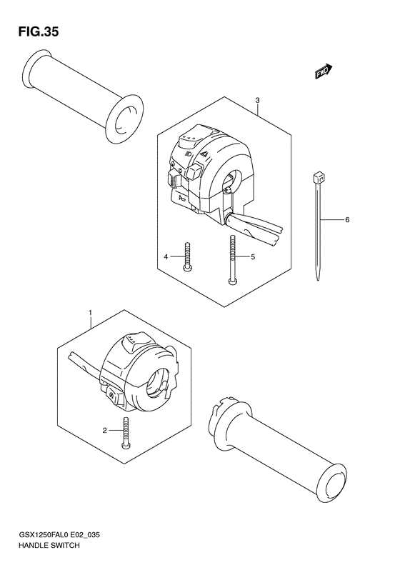 GSX1250 (ABS) Рулевой переключатель