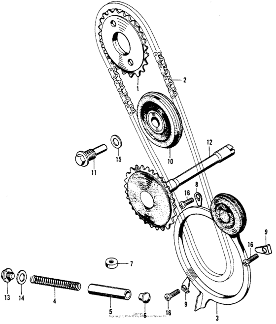 Cam chain + chain tensioner