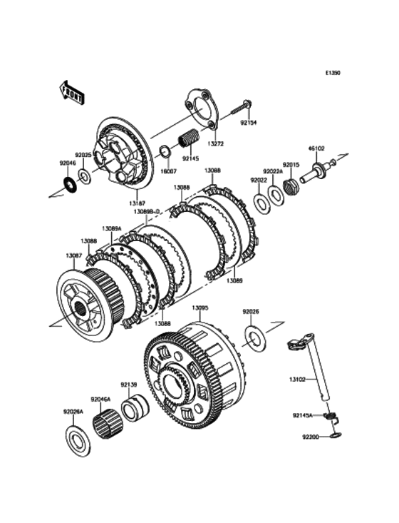 KLZ1000 Сцепление
