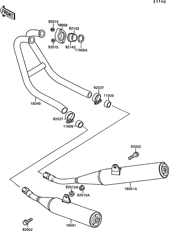 EX250 Глушитель