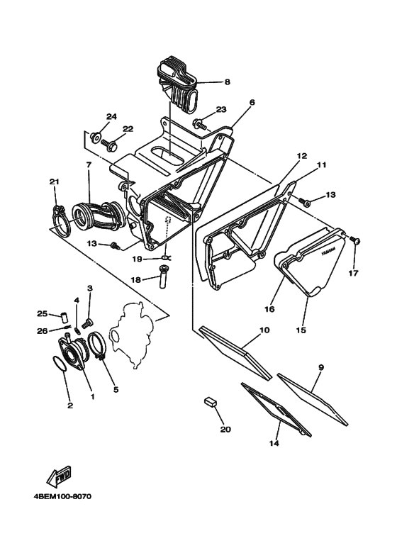 XT225 XT225L Впускная система