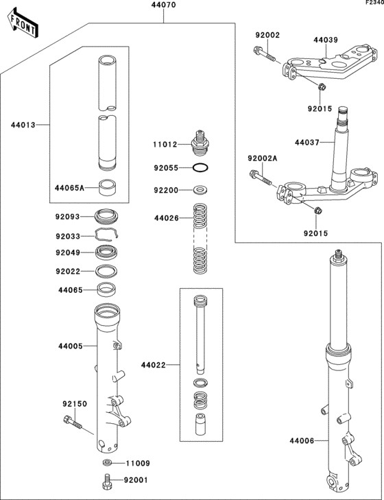 Front fork(zg1000-a10-a13)
