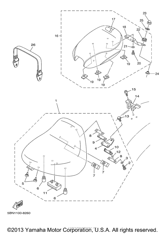 XVS650A Сиденье