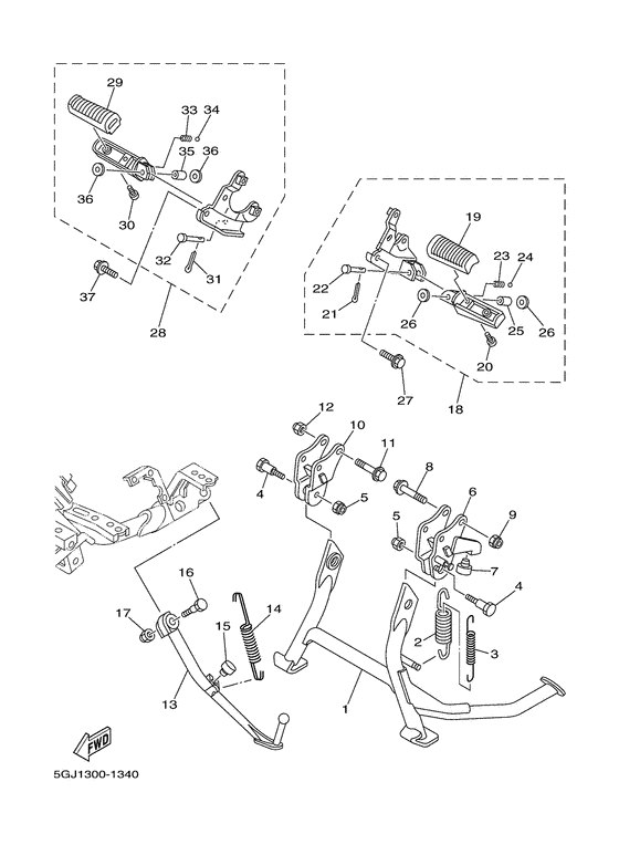 XP500 Stand & footrest