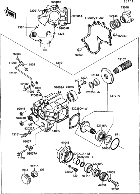 Front bevel gear(1/2)