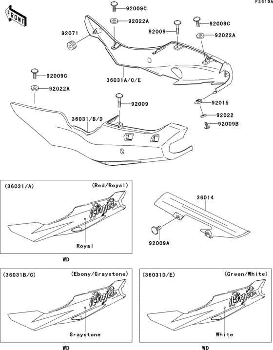 Side covers/chain cover(zx600-f2)