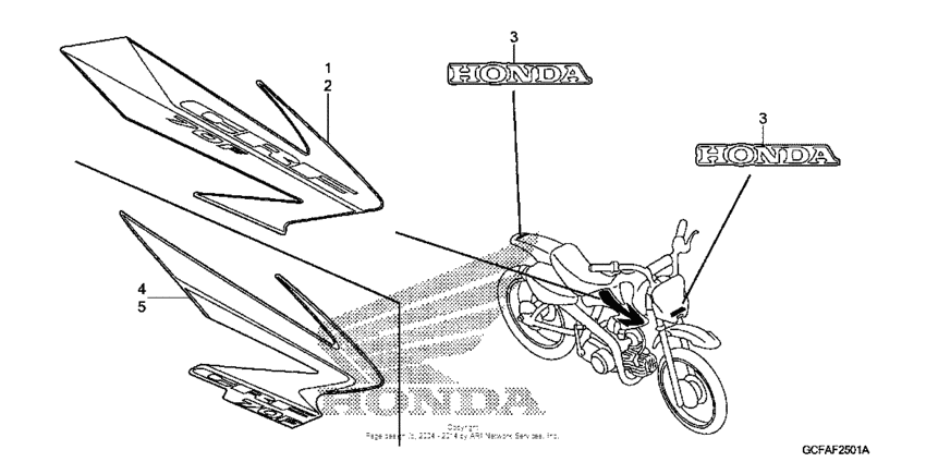 CRF70F Наклейки