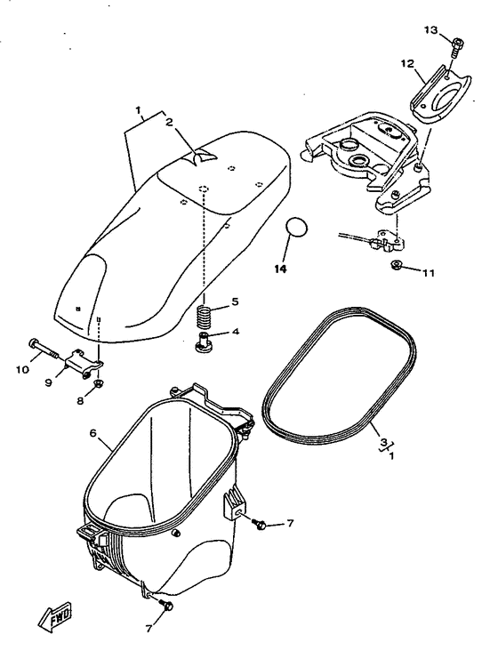 YN50R Сиденье