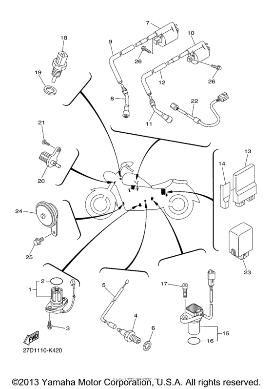 XVS1300CU Электрика