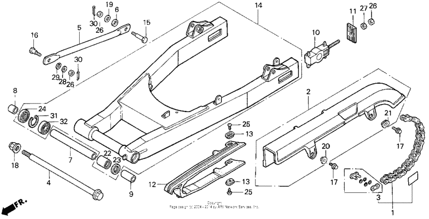 VF750CD Swingarm + drive chain