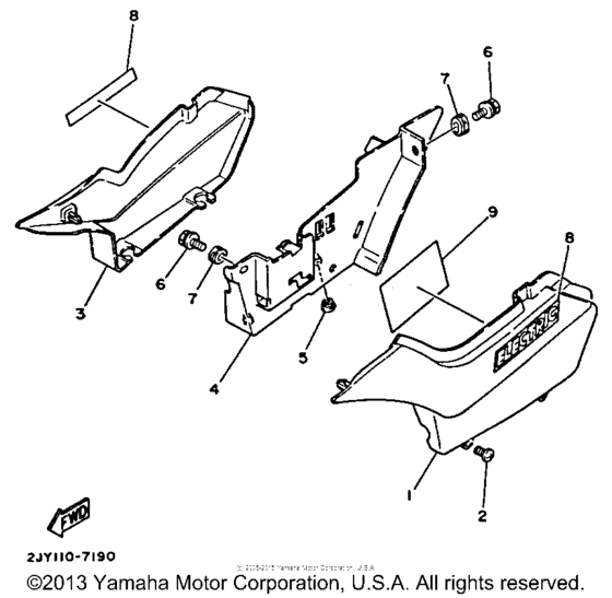 TW200T Боковые обтекатели