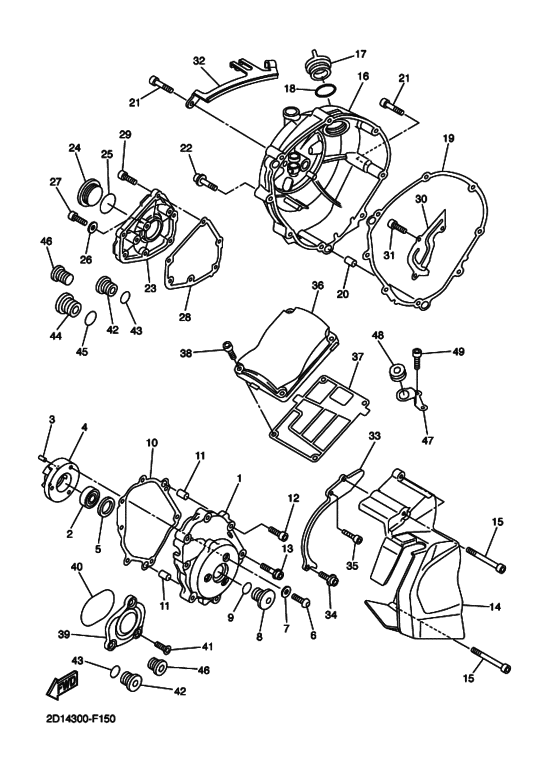 Crankcase cover ass`y  (v