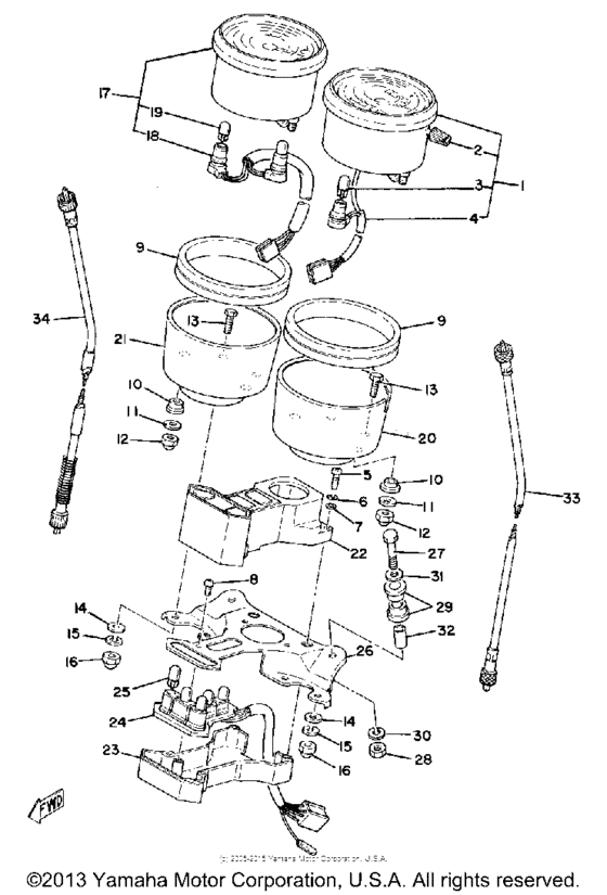 Speedometer tachometer