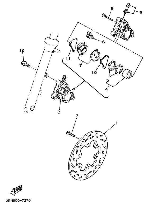 Front brake. caliper