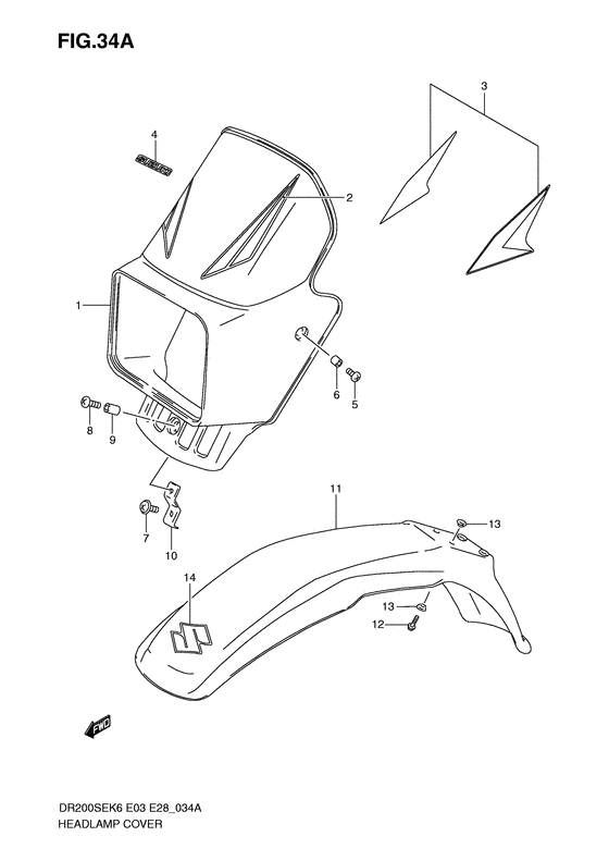 Headlamp cover  front fender
