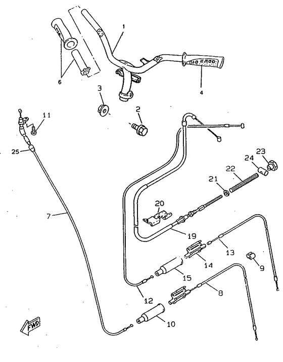 Steering handle. cable