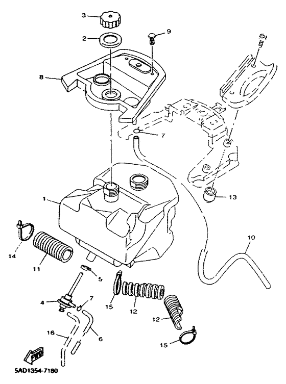 YN50R Топливный бак