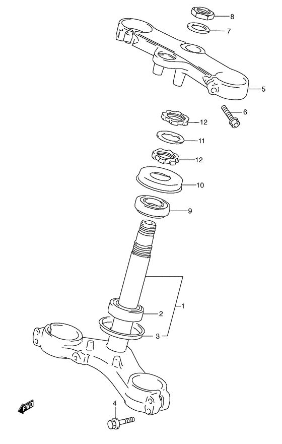 GSX-R600 Траверса нижняя