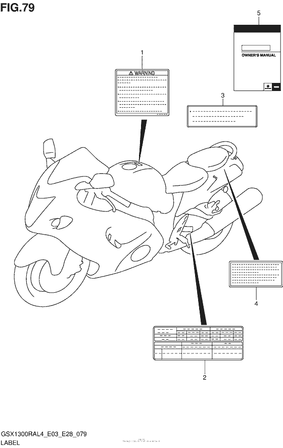 GSX1300R (ABS) Label (Gsx1300Ral4 E03)