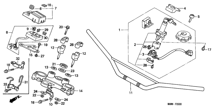Handle pipe/top bridge