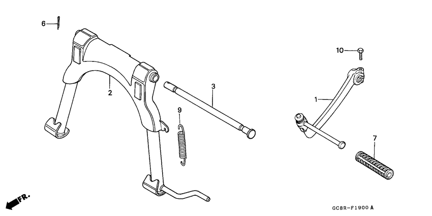 Stand/kick starter arm