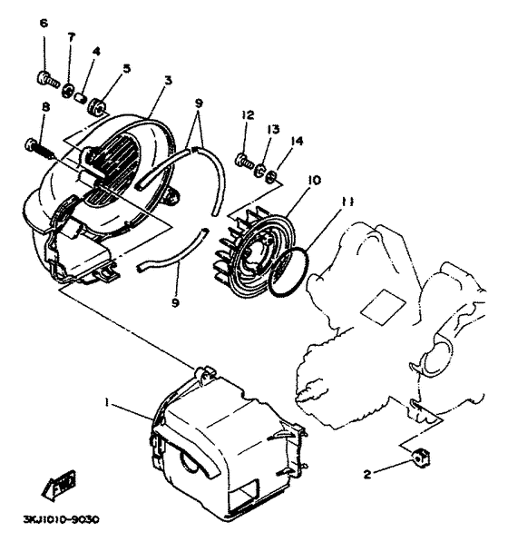 YA50R Air shroud. fan