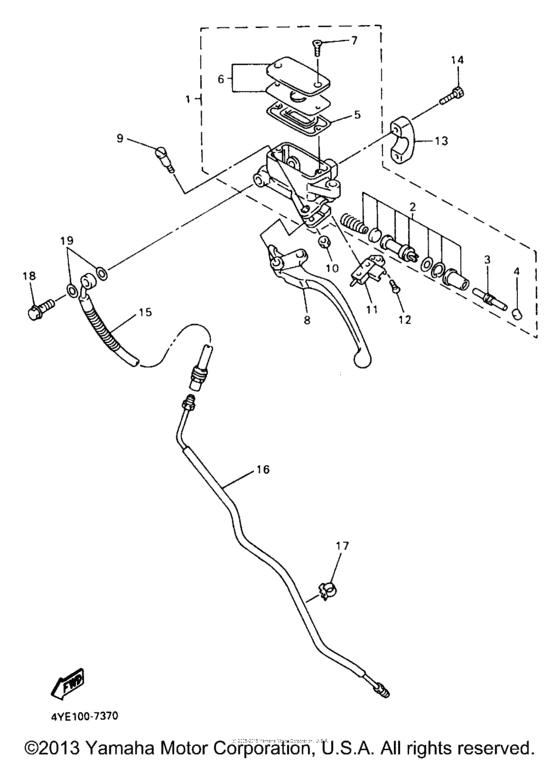 XVZ13LTJ Главный тормозной цилиндр