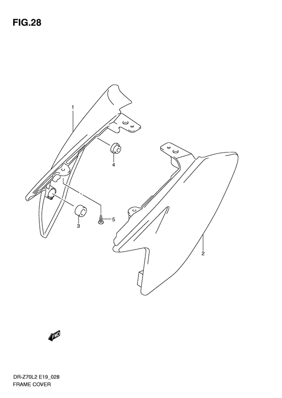 DR-Z70 Обтекатель задний
