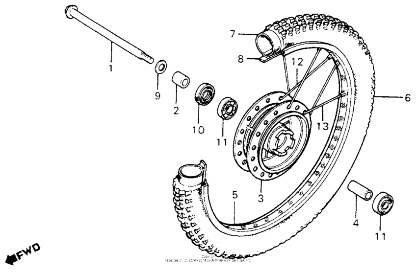 Front wheel 80-82
