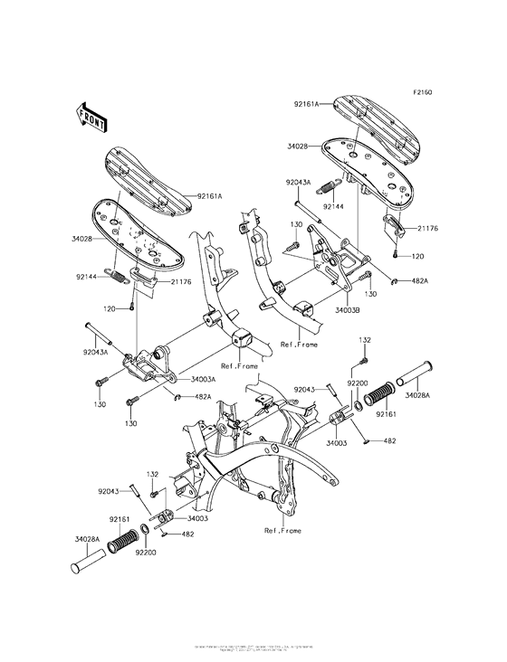 VN900 Подножки