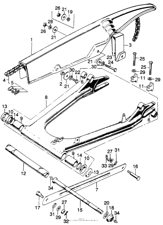 Swingarm + chain case