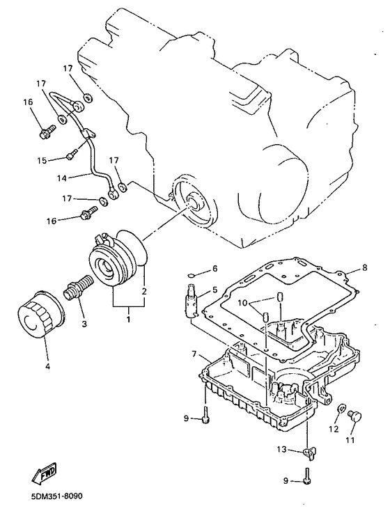 FZS600 Масляный картер