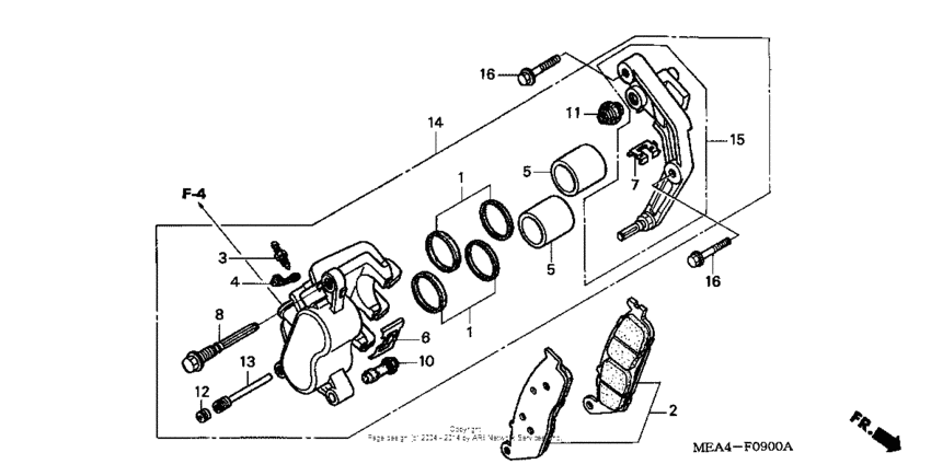 VTX1300S Передний суппорт