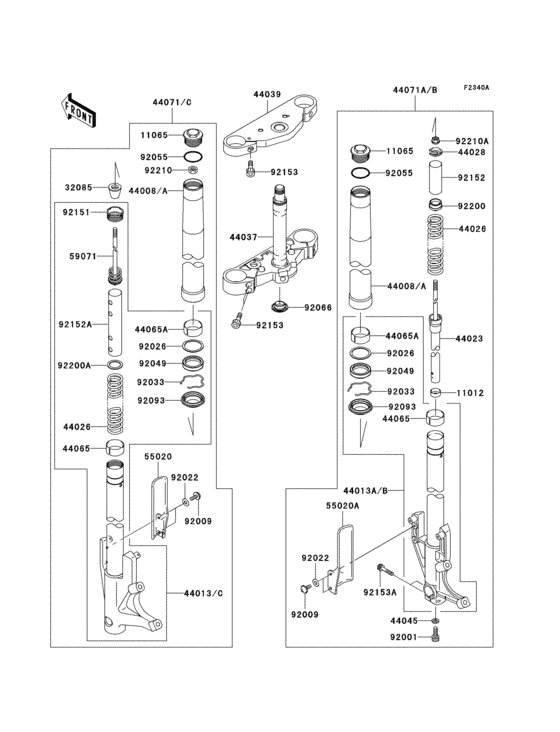 Front fork(1/2)(b7f/b7fa/b8f/b8fa)