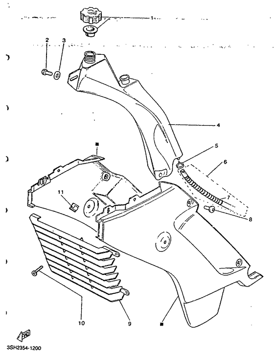 Scoop air / oil tank
